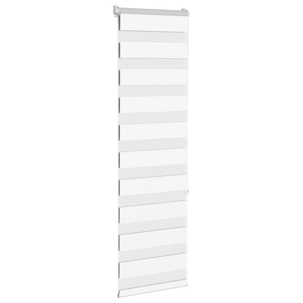 Vidaxl Zebra Roller Blind 45x150 cm Širina prahu 40,9 cm poliestrska bela