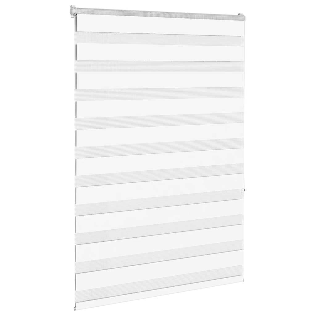 Vidaxl Zebra Roller Blind 105x150 cm Staubbreite 100,9 cm Polyester weiß