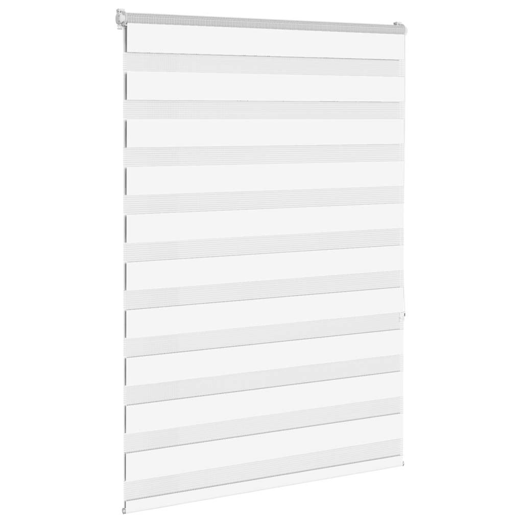 Vidaxl Zebra Roller Blind 110x150 cm Staubbreite 105,9 cm Polyester weiß