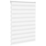 Vidaxl Zebra Roller Blind 110x150 cm de ancho de polvo de 105.9 cm de poliéster blanco