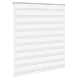 Vidaxl zebra rullo cieco 130x150 cm Larghezza polvere 125,9 cm in poliestere bianco