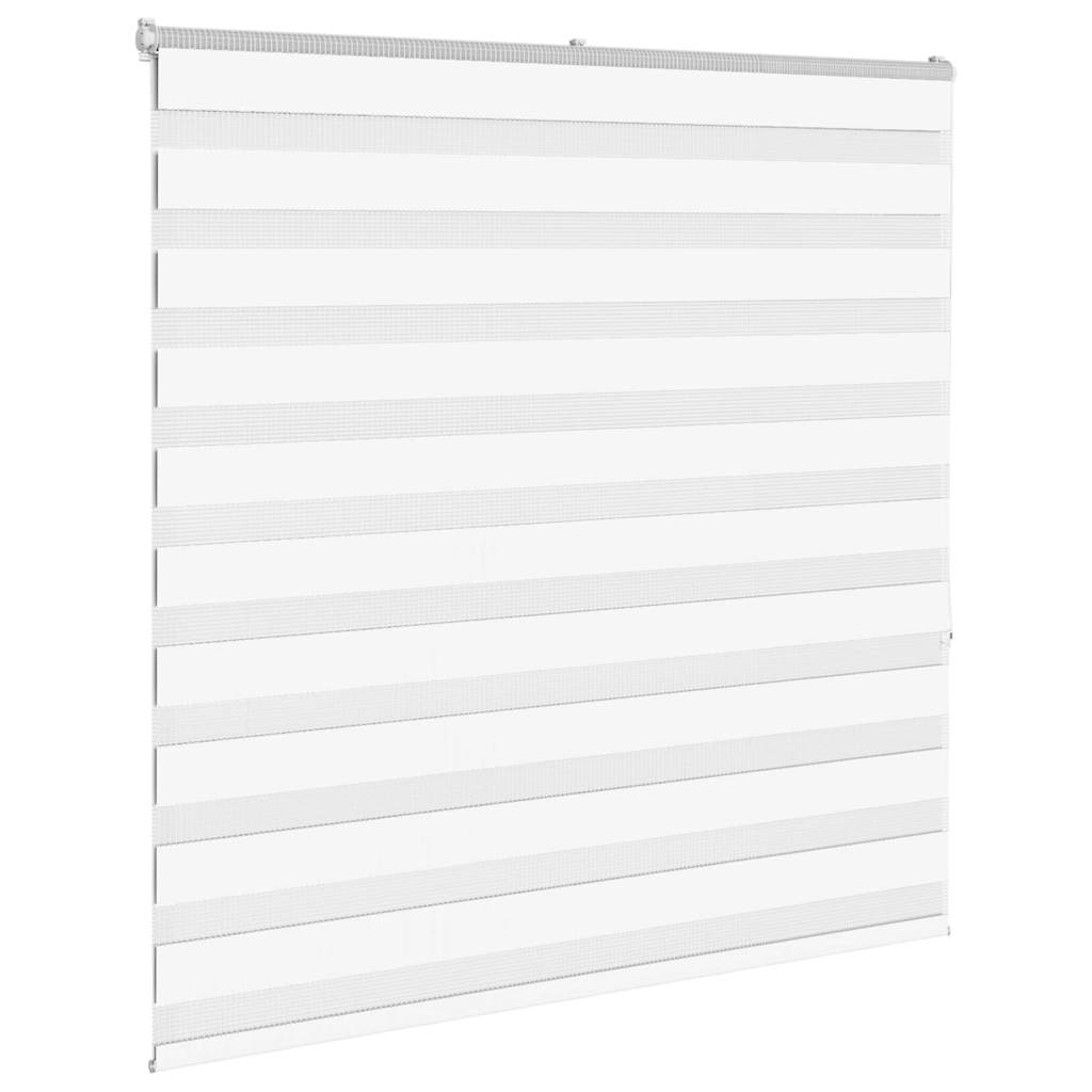 Vidaxl Zebra Roller Blind 145x150 cm støvbredde 140,9 cm polyester hvit