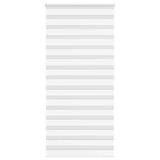 Vidaxl Zebra Roller Blind 115x200 cm Støvbredde 110,9 cm polyester hvid