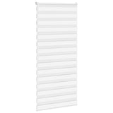 Vidaxl Zebra Roller Blind 115x200 cm Szerokość pyłu 110,9 cm poliestrowa biała