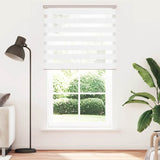 Vidaxl Zebra Roller Blind 120x200 cm støvbredde 115,9 cm polyester hvid