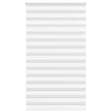 Vidaxl zebra rullo cieco 130x200 cm Larghezza tessuto 125,9 cm in poliestere bianco