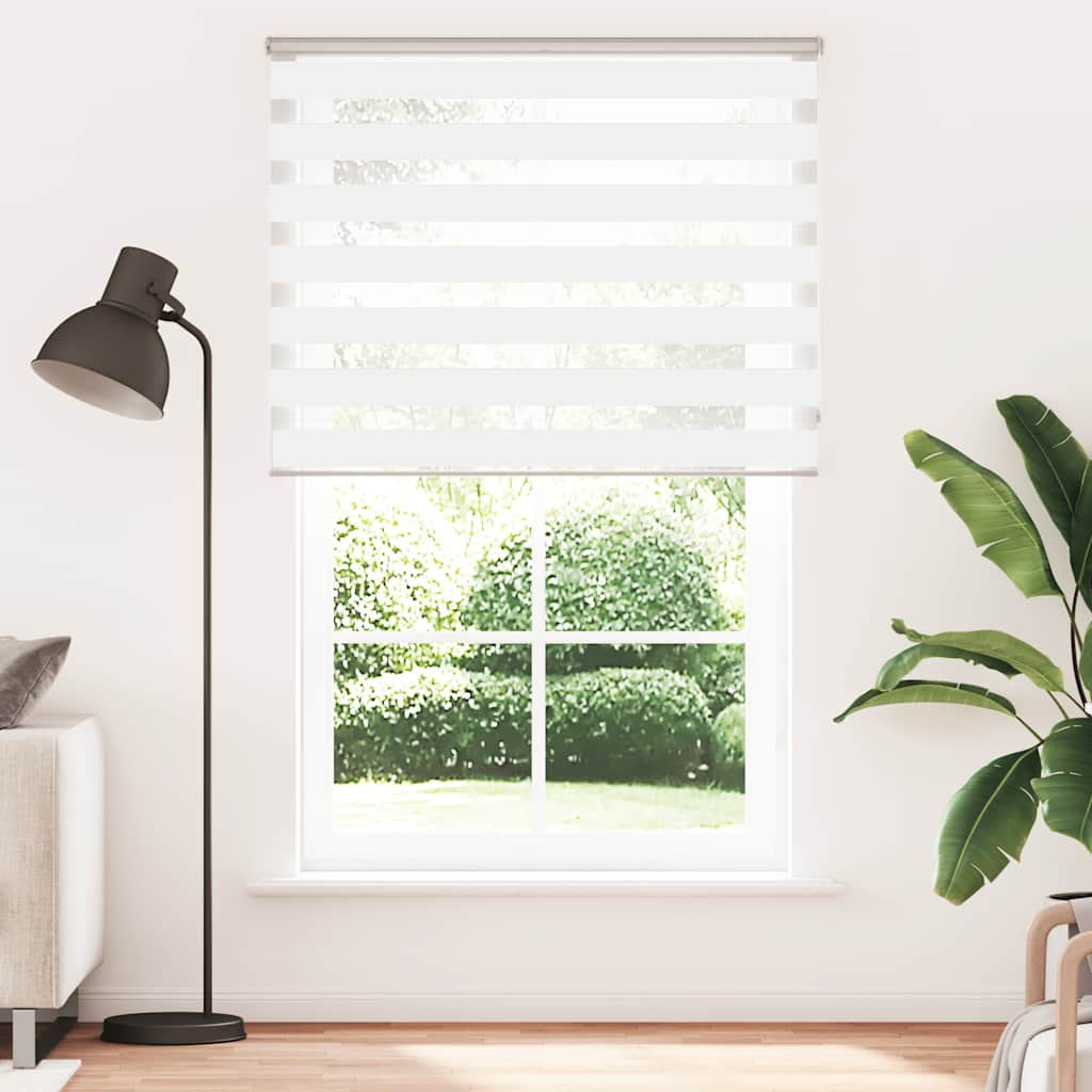 Vidaxl Zebra Roller Blind 150x200 cm Staubbreite 145,9 cm Polyester weiß