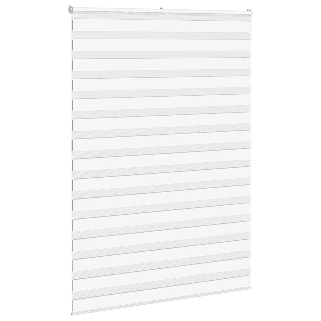 Vidaxl Zebra Roller Blind 155x200 cm Širina tkanine 150,9 cm poliestrska bela