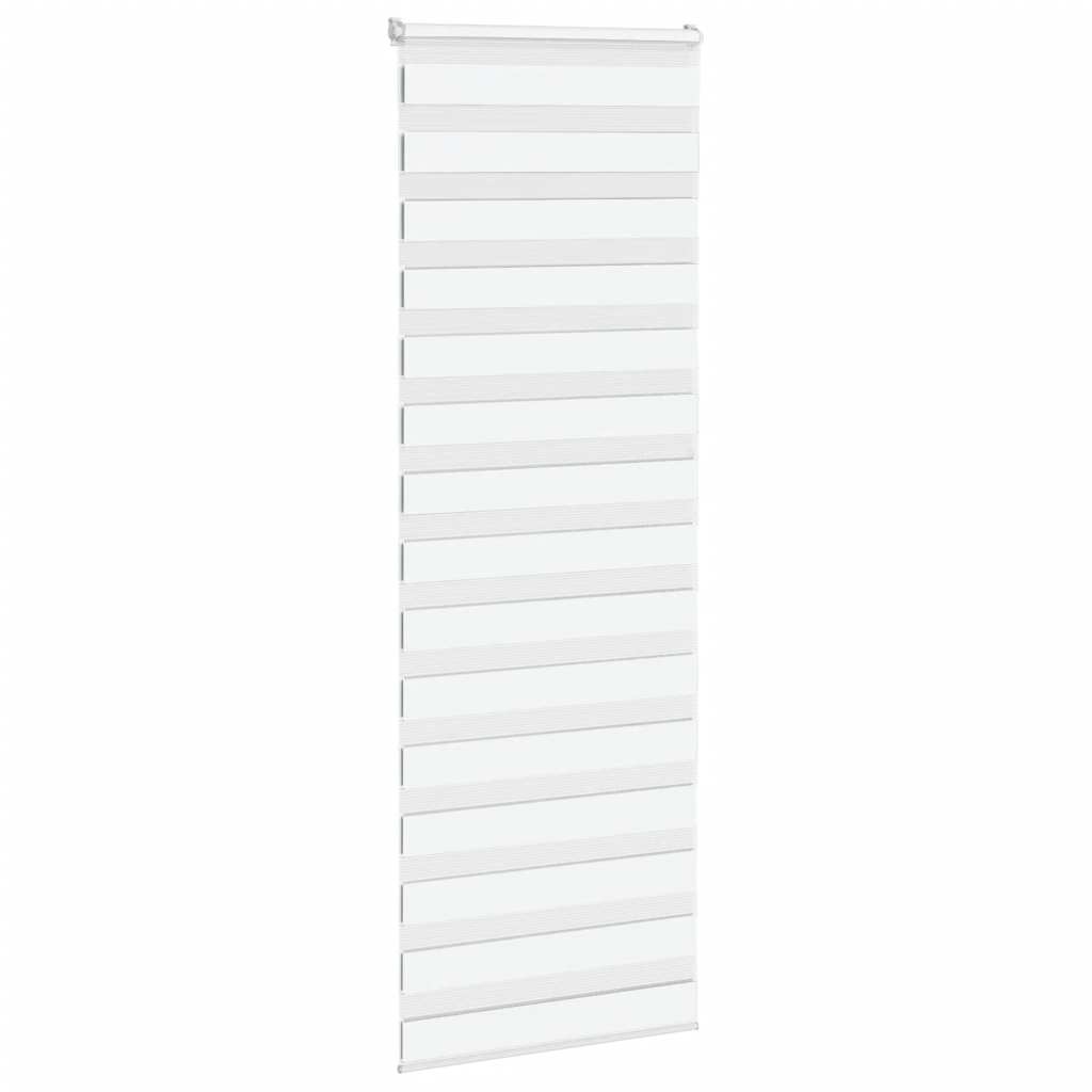 Vidaxl Zebra Roller Blind 75x230 Cm Szerokość tkaniny 70,9 cm poliestrowa biała