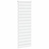 Vidaxl Zebra Roller Blind 75x230 Cm Szerokość tkaniny 70,9 cm poliestrowa biała