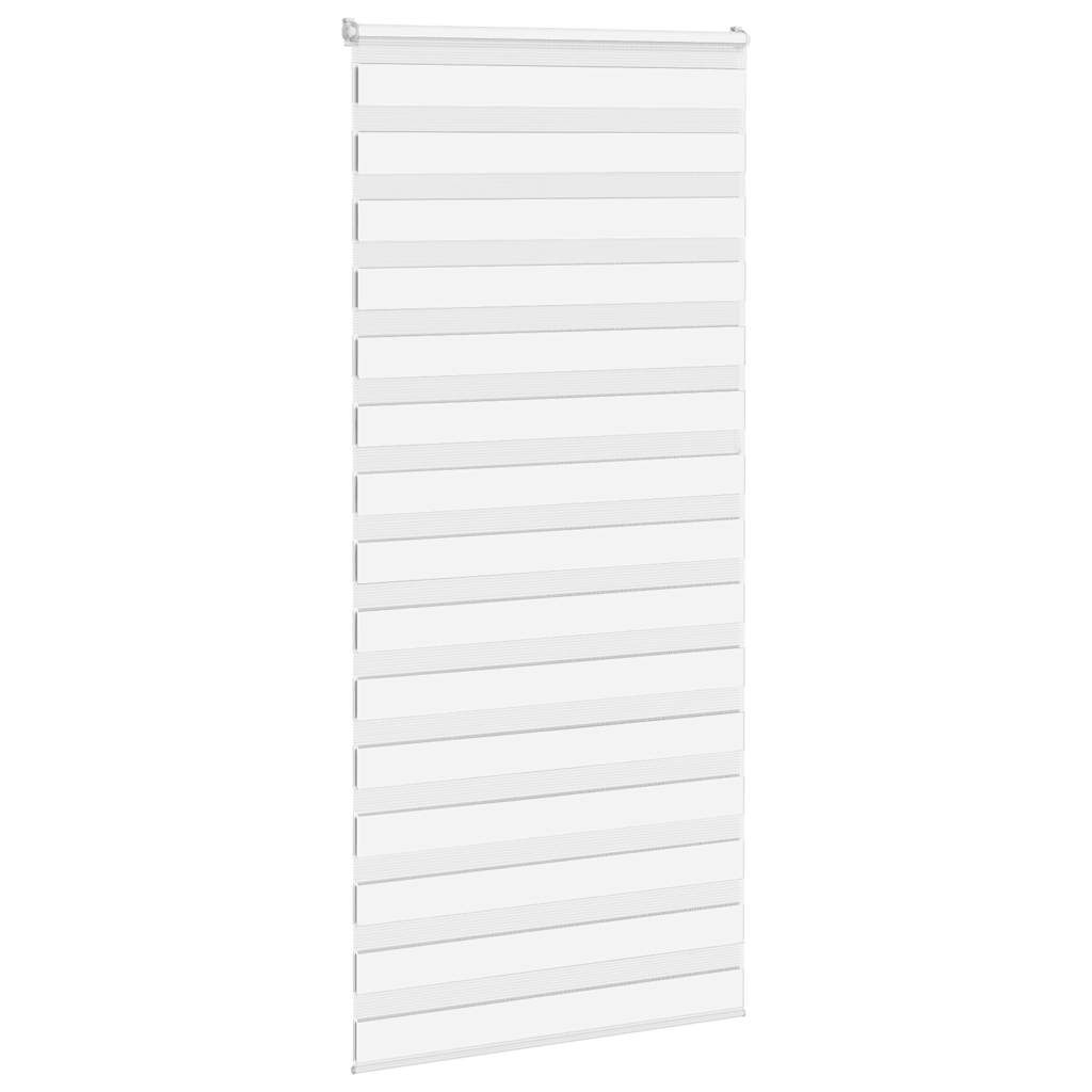 Vidaxl Zebra Rouleau aveugle 100x230 cm Largeur de tissu 95,9 cm Blanc en polyester