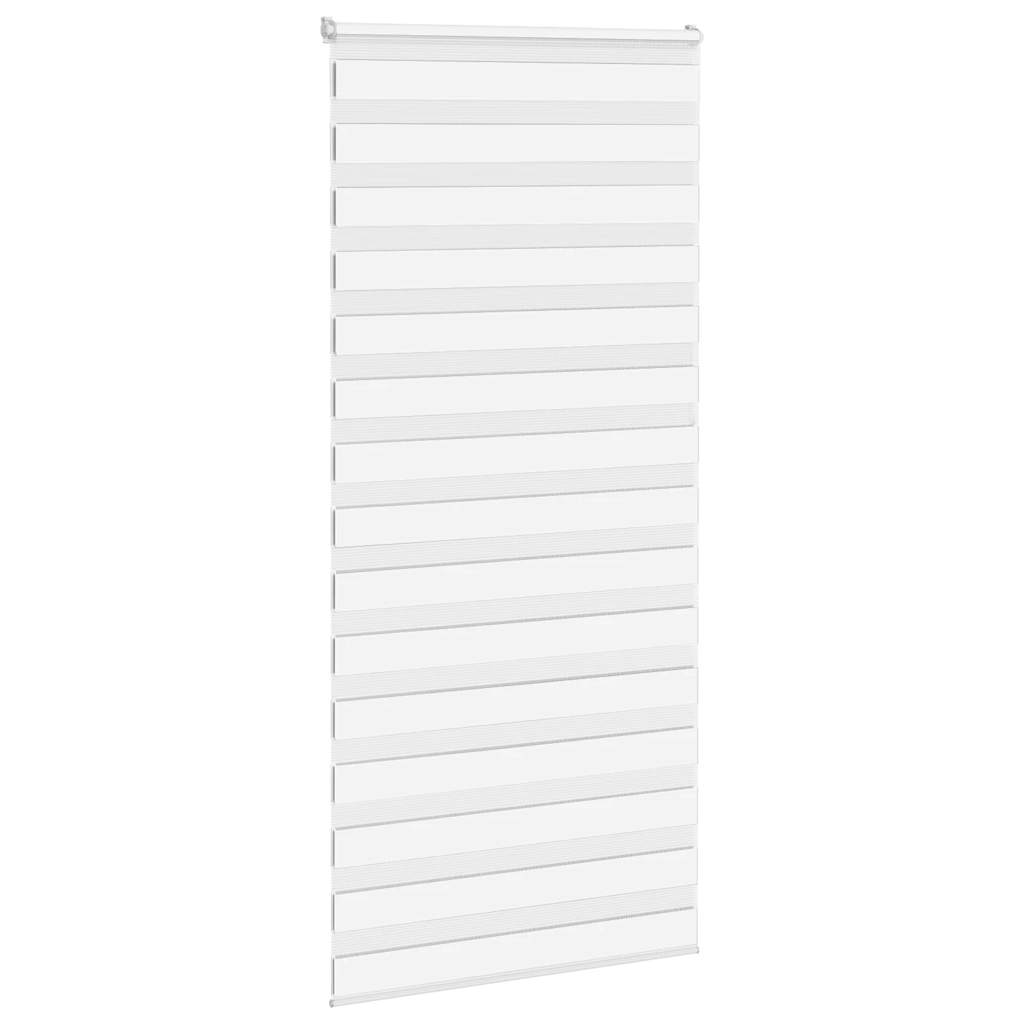 Vidaxl zebra rullo cieco 110x230 cm Larghezza tessuto 105,9 cm in poliestere bianco