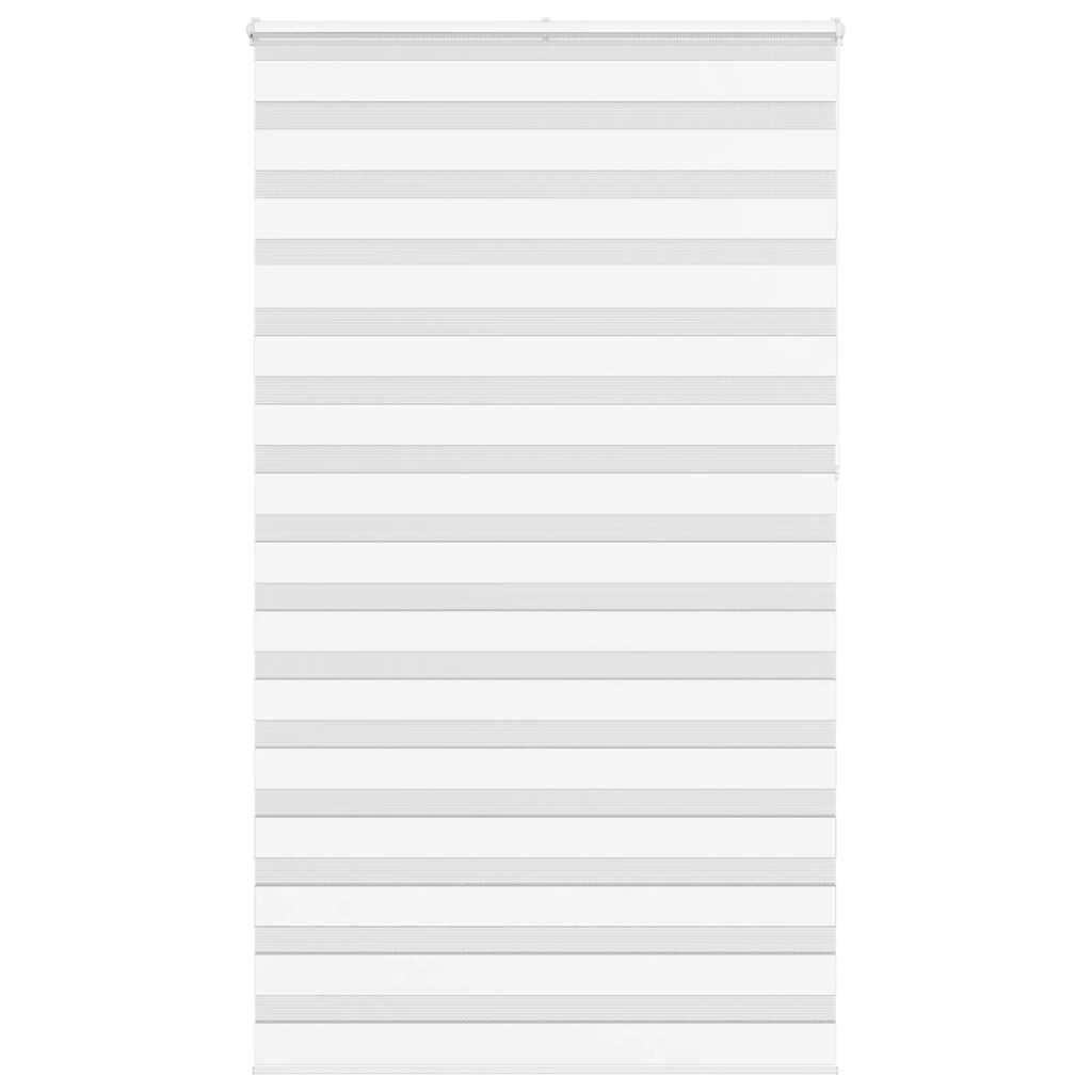 Vidaxl zebra rullo cieco 130x230 cm Larghezza tessuto 125,9 cm poliestere bianco