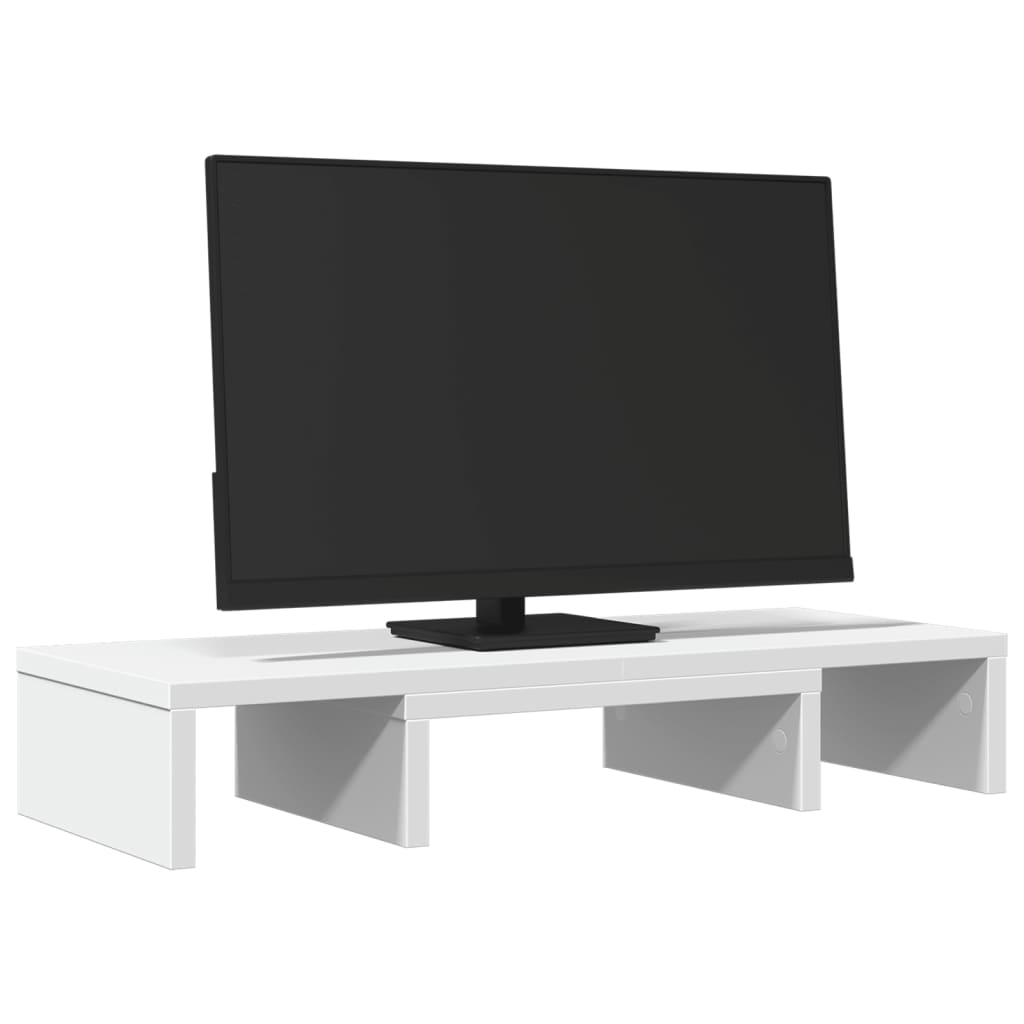 VidaXL Monitor standard adjustable 60x24x10.5 cm processed wood white