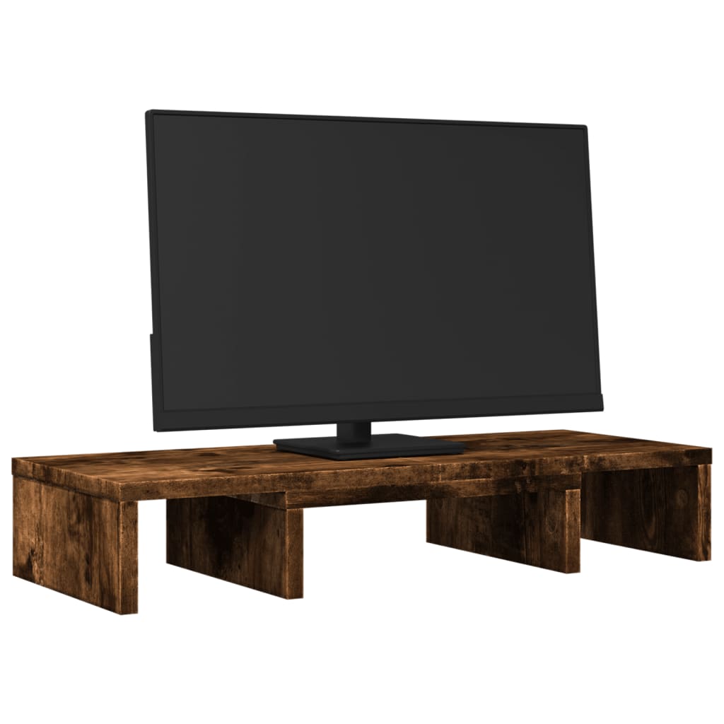 Vidaxl Monitor standardní nastavitelný 60x24x10,5 cm dřevěný uzený dub