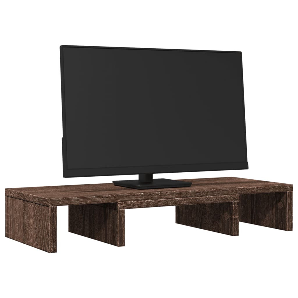 Vidaxl Monitor standard réglable 60x24x10,5 cm Chêne brun en bois