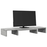 Vidaxl monitorstandaard verstelbaar 80x24x10,5 cm hout betongrijs