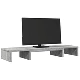 Vidaxl Monitor Standard Justerbar 80x24x10,5 cm Træ grå sonoma