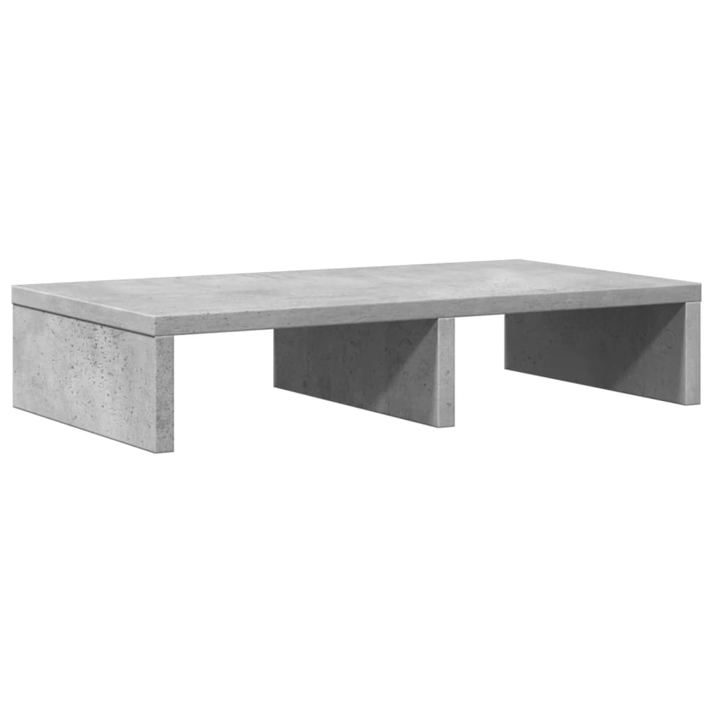 VidaXL Monitorstandaard 50x27x10 cm bewerkt hout betongrijs