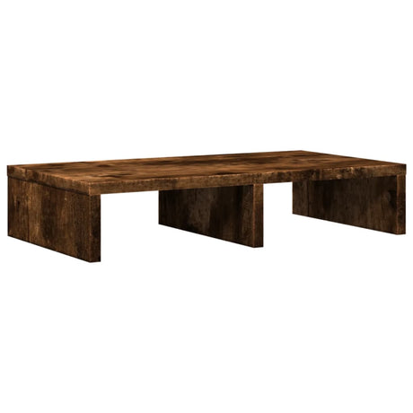 VidaXL Monitorstandaard 50x27x10 cm bewerkt hout gerookt eikenkleurig