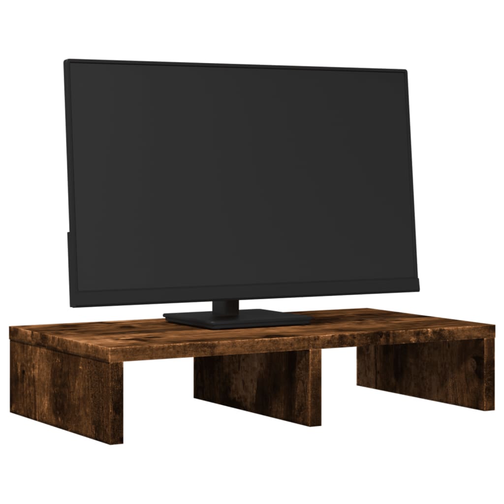 Vidaxl Monitor steet 50x27x10 cm verschwonnenen Holz gefëmmt Oak faarweg