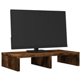 Vidaxl Monitor se encuentra 50x27x10 cm de madera procesada de roble ahumado coloreado