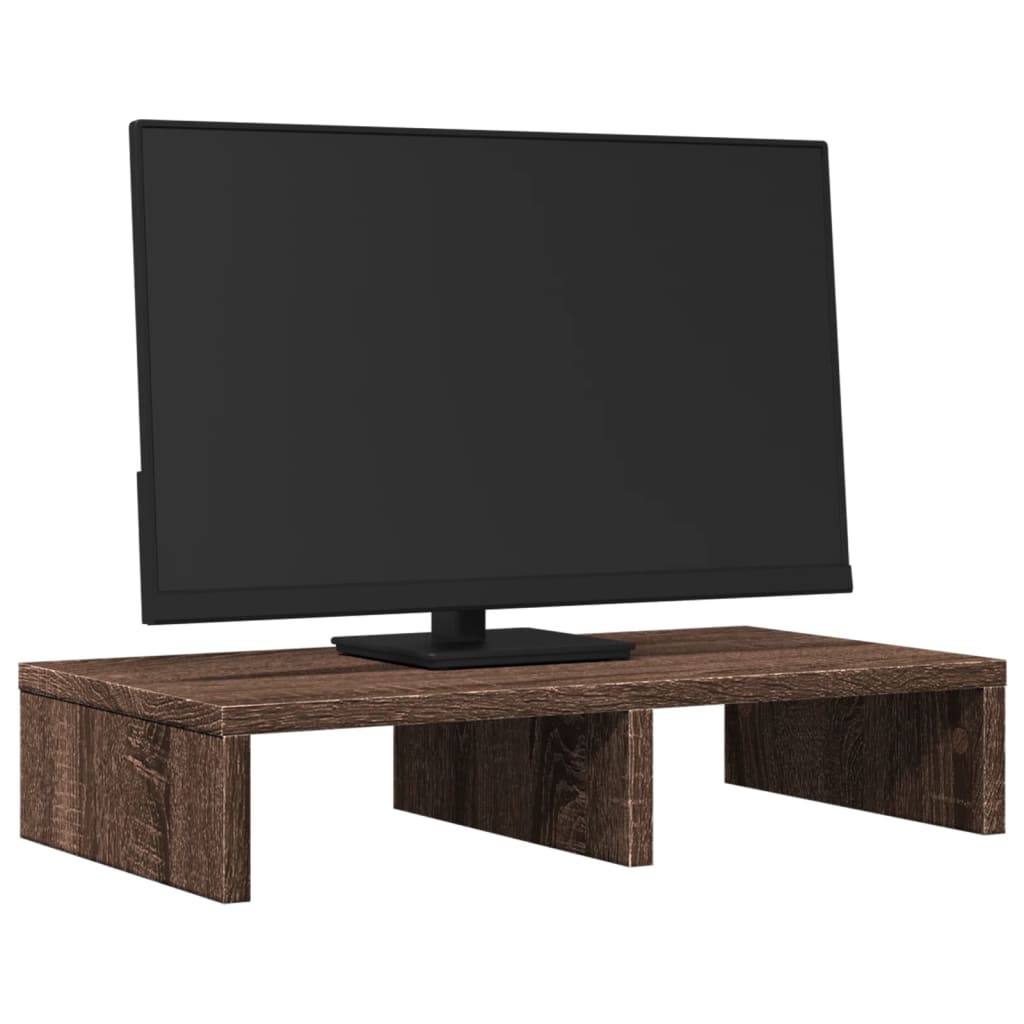 VidaXL monitor standard 50x27x10 cm processed wood brown oak colored