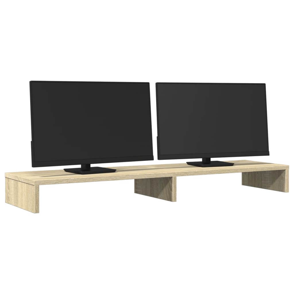 Vidaxl monitor Standard 100x27x10 cm predelani lesni sonoma hrast obarvana