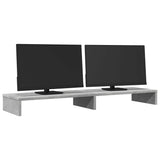 VidaXL Monitorstandaard 100x27x10 cm bewerkt hout betongrijs