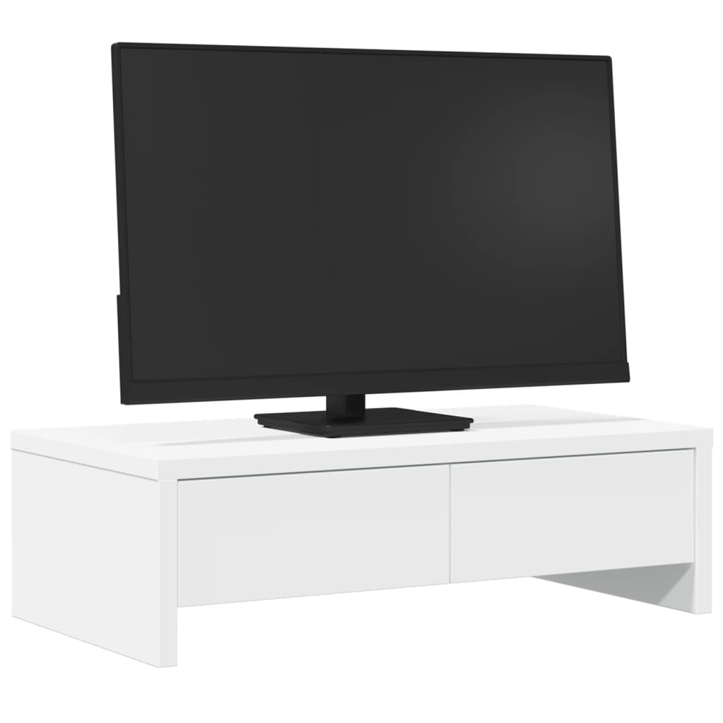 Support de moniteur Vidaxl avec tiroirs 50x27x15 cm Bois de bois transformé