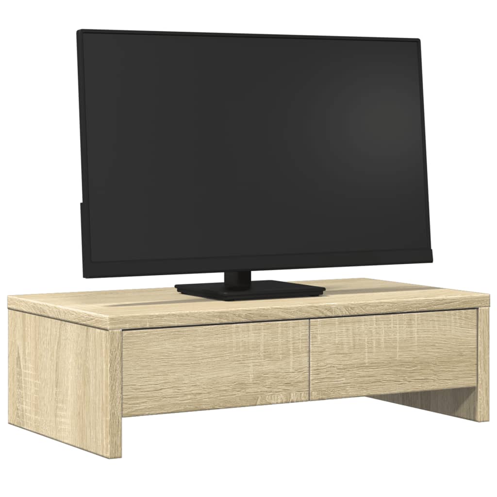 Vidaxl Monitor -Ständer mit Schubladen 50x27x15 cm Holz Sonoma Eiche Farbe