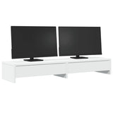 Vidaxl monitorstandaard met lades 100x27x15 cm bewerkt hout wit