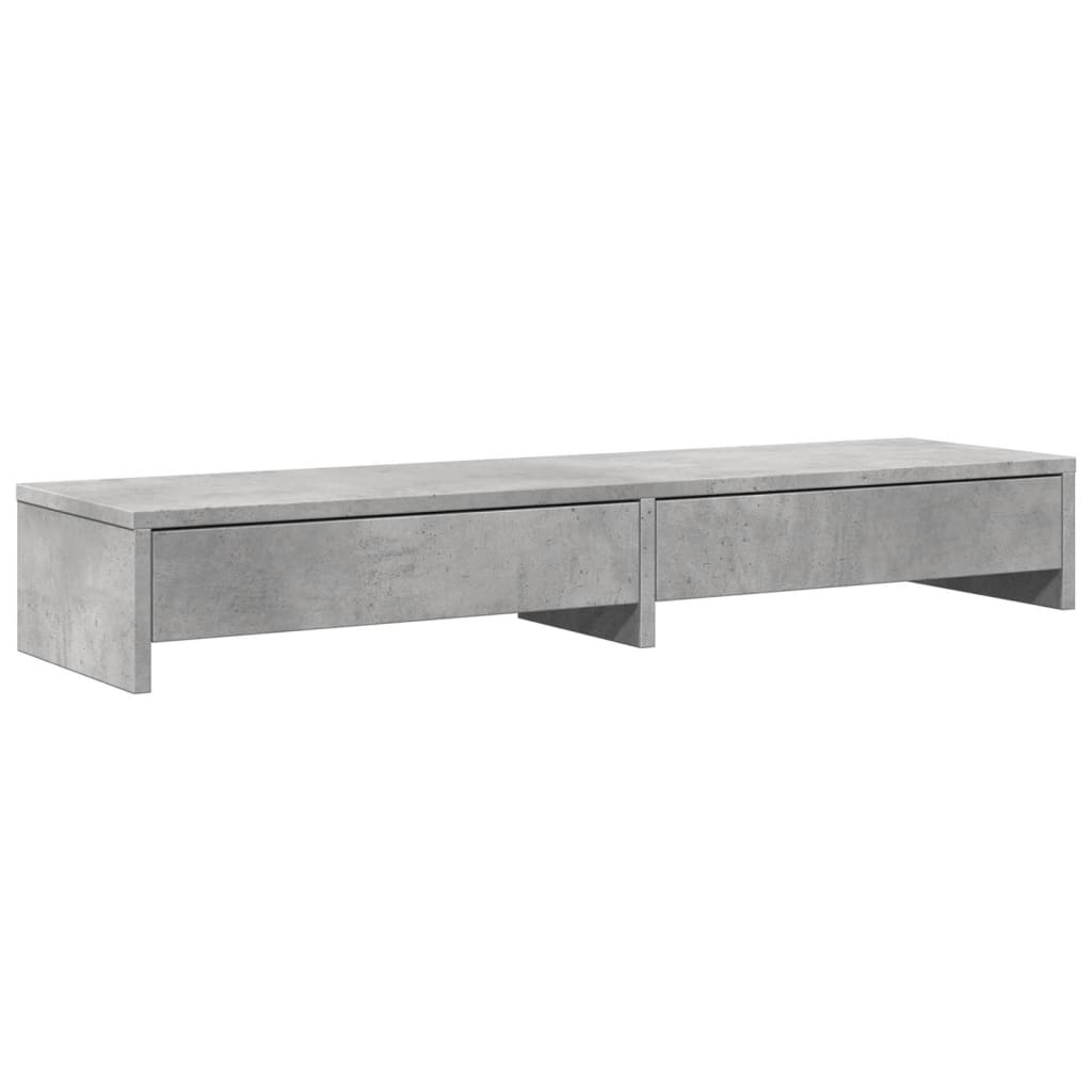 VidaXL monitor stand with drawers 100x27x15 cm processed wood concrete price