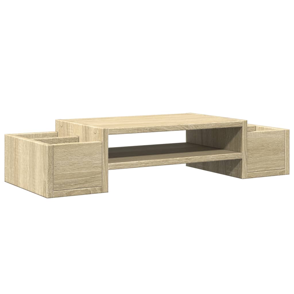 Vidaxl Monitor stand with storage space 70x27x15 cm wood Sonoma oak