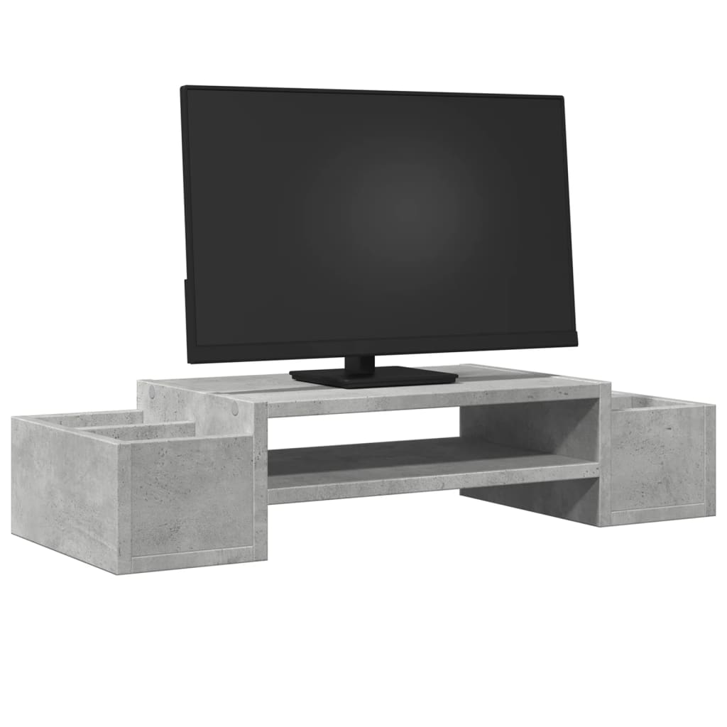 Vidaxl Monitor Stand med lagringsplass 70x27x15 cm tre betongpris