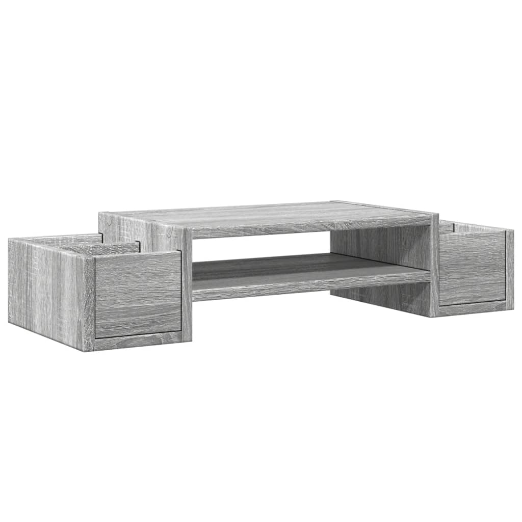 VidaXL monitor stand with storage space 70x27x15 cm wood gray sonoma