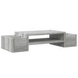 Vidaxl Monitor Stand mam Späicherplatz 70x27x15 cm Holz Greyoma