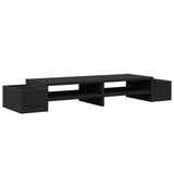 Vidaxl Monitor stand with storage space 100x27x15 cm wood black