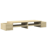 VidaXL Monitorstandaard opbergruimte 100x27x15 cm hout sonoma eiken