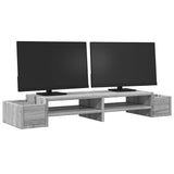 Vidaxl Monitor Stand Storage Space 100x27x15 cm en bois gris Sonoma