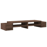 VidaXL monitor stand with storage space 100x27x15 cm wood brown oak