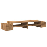 Vidaxl monitorstandaard opbergruimte 100x27x15 cm hout artisanaal eik