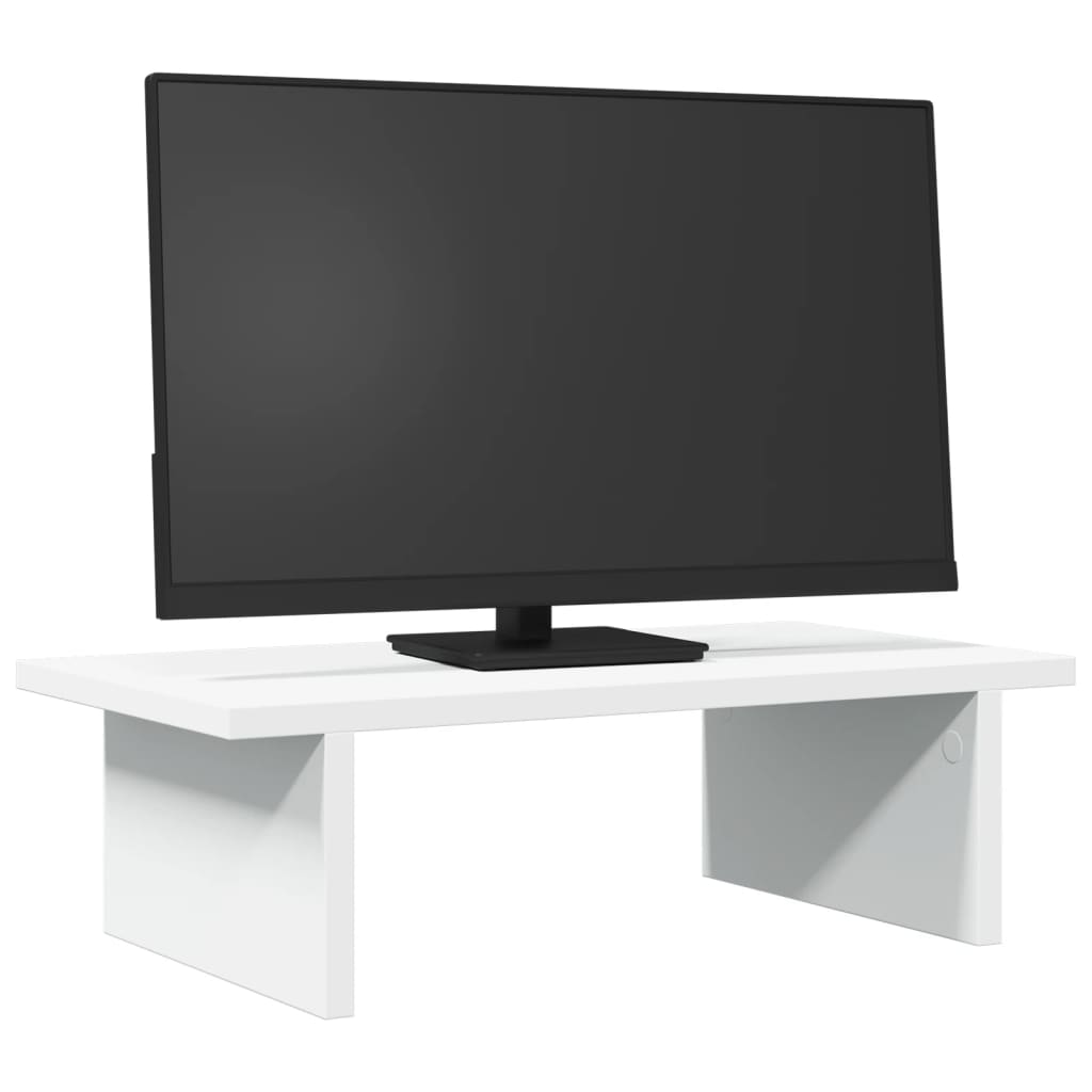 Vidaxl monitor stoji 50x27x15 cm predelana lesena bela