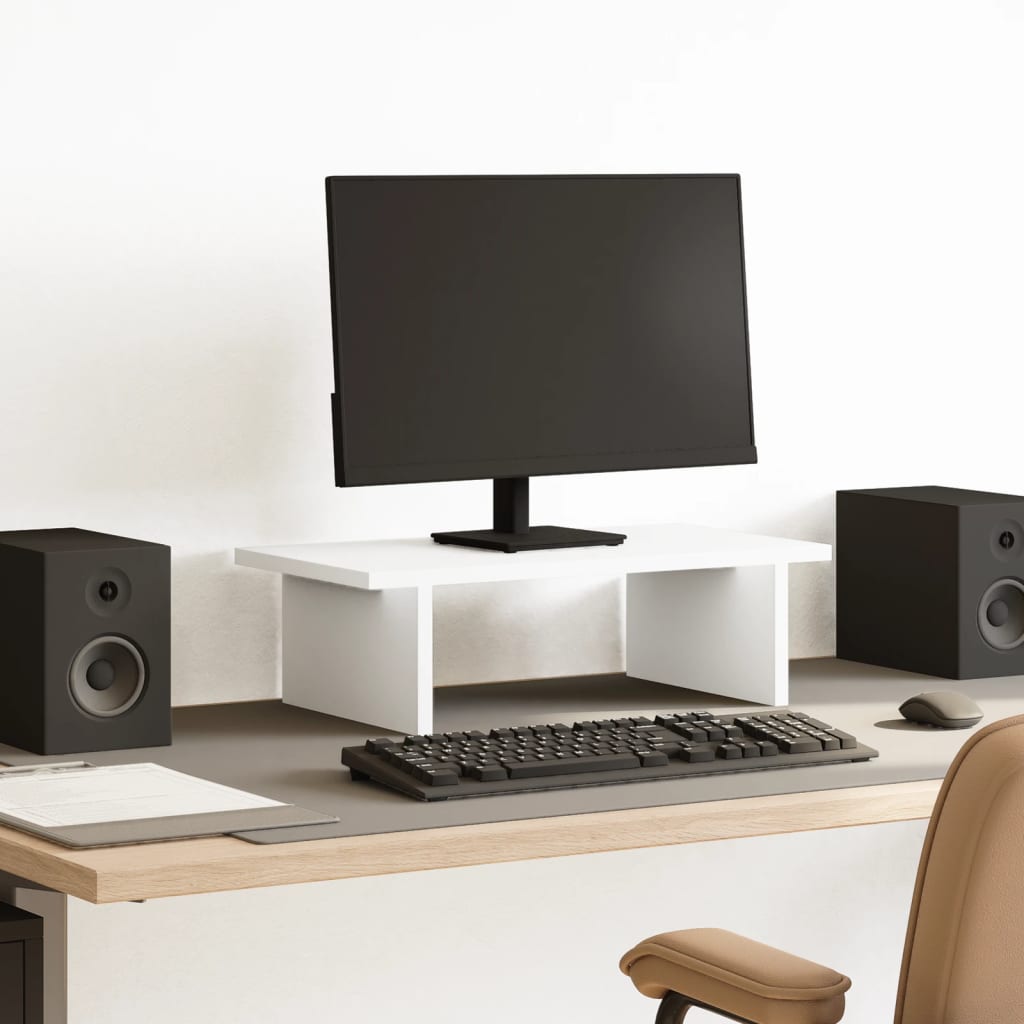 Vidaxl Monitor stands 50x27x15 cm Processed wood white