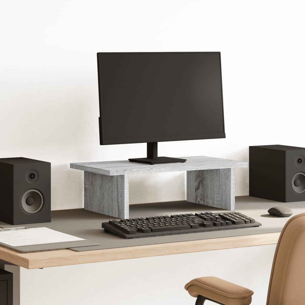 VidaXL Monitor stands 50x27x15 cm processed wood gray sonoma oak