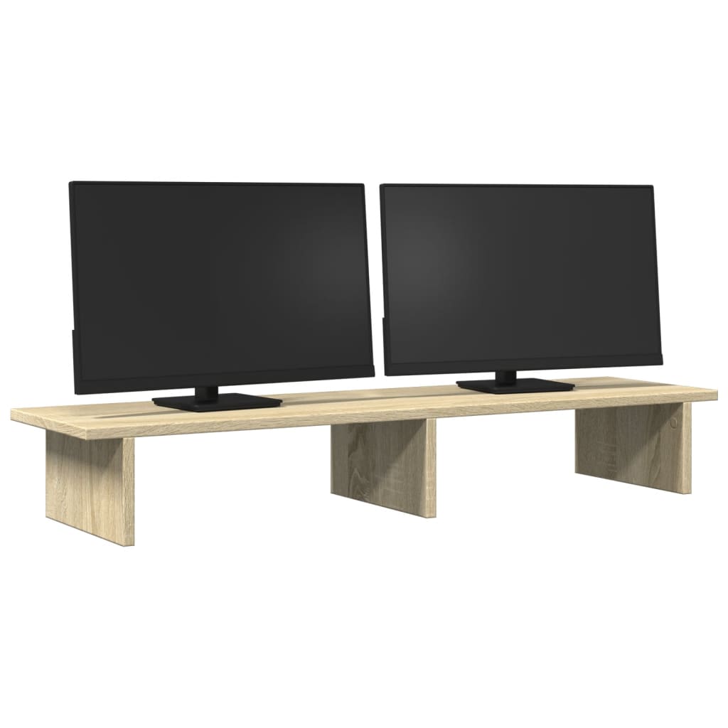 Vidaxl Monitor Standard 100x27x15 cm veraarbechte Holz Sonoma oak -colored