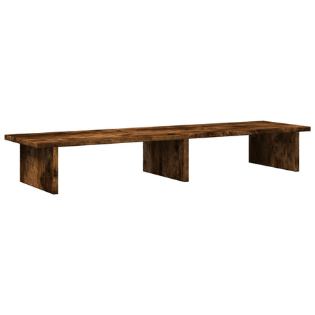 VidaXL Monitorstandaard 100x27x15 cm bewerkt hout gerookt eikenkleurig