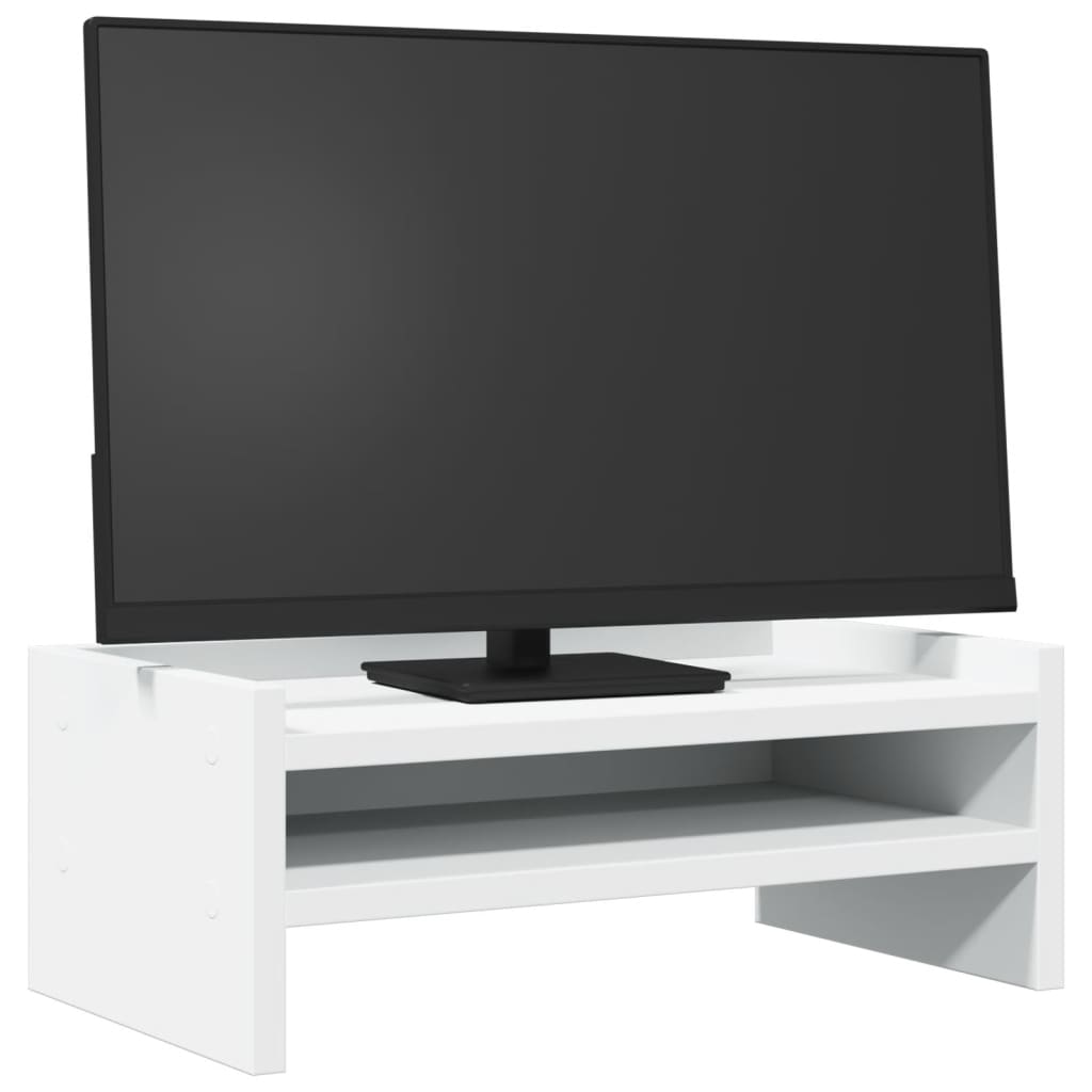 Vidaxl Monitor Stojalo 42x24x16 cm predelana lesa bela