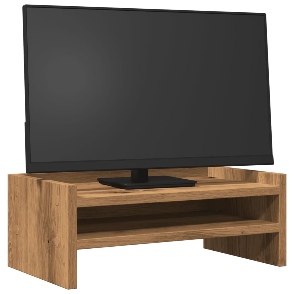 Vidaxl Monitor Stand 42x24x16 CM Processed Wood Artisan Oak Color