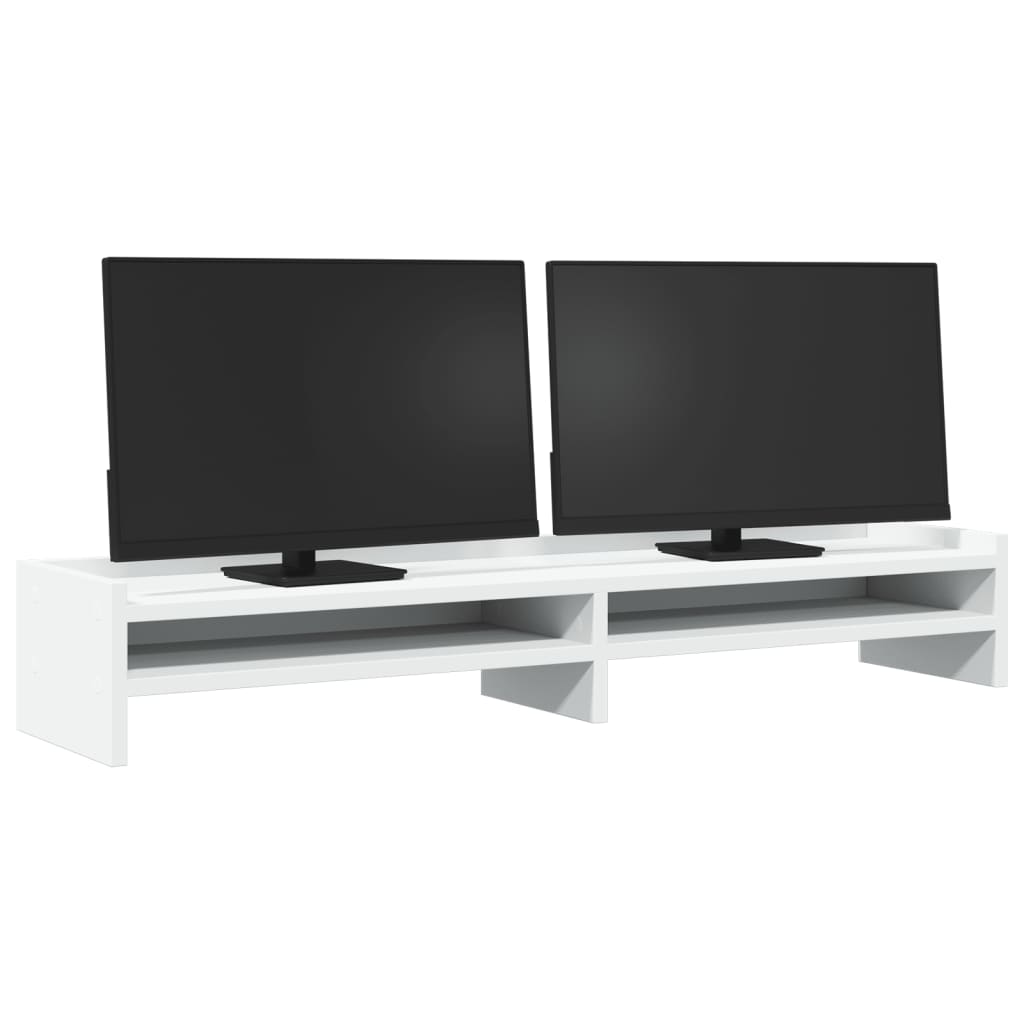 Vidaxl Monitor Standard 100x24x16 cm Behandlet trehvit